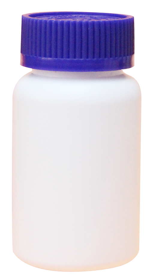 HDPE Plastic Pill Bottle With 2-Part Cap